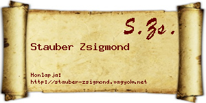 Stauber Zsigmond névjegykártya