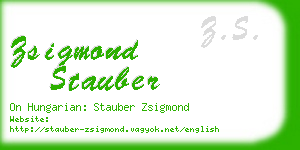 zsigmond stauber business card